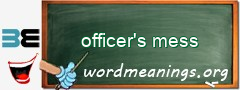 WordMeaning blackboard for officer's mess